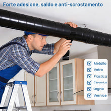 Carica l'immagine nel visualizzatore di Gallery, VINATO Nastro Adesivo Alluminio Nero, 5cm x 20m, Autoadesivo HVAC Auto DIY