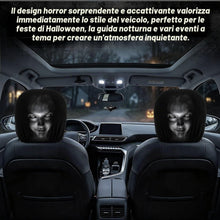Carica l'immagine nel visualizzatore di Gallery, Copripoggiatesta Per Auto Con Faccia Spaventosa, 2 Pezzi Copripoggiatesta Faccia Horror, Coprisedili per poggiatesta Gho