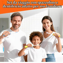 Carica l'immagine nel visualizzatore di Gallery, 6 Pezzi Spazzolino e Dentifricio da Viaggio, Spazzolino da Viaggio Kit Spazzolino da Denti Pieghevole per Bambini Adulti