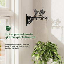 Carica l'immagine nel visualizzatore di Gallery, Bamworld Staffe da Parete per Piante, Set da 2, Nero