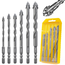 Carica l'immagine nel visualizzatore di Gallery, Flintronic Punte per Piastrelle, 6 Pezzi Set di Esagonale Set Punte Trapano, Punte-Trapano Ø4-12mm per Forare Piastrelle