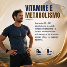 Carica l'immagine nel visualizzatore di Gallery, Integratore Uomo 60 Compresse – Maca, Ashwagandha, Ginseng, Zinco, B6 e B12