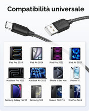 Carica l'immagine nel visualizzatore di Gallery, RAVIAD Cavo USB Type-C, Cavo USBA a USBC Lungo 3.1A Ricarica Rapida [3M]