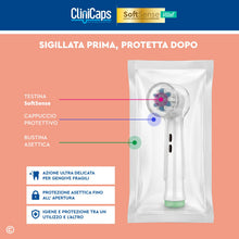 Carica l'immagine nel visualizzatore di Gallery, 8 Testine Morbide Spazzolino Elettrico Ricambio Compatibile con Oral-B per Gengive Sensibili CliniCaps SoftSense Vital C