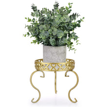 Carica l'immagine nel visualizzatore di Gallery, IGNPION 1 supporto per piante in metallo artistico per piante, supporto per fioriere in vaso per interni ed esterni, oro