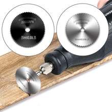 Carica l'immagine nel visualizzatore di Gallery, 17 Pezzi Dischi da Taglio per Dremel Accessori Trapano HSS Diamantati Circolare Lama Disco per Sega Taglio Legno Smerigl