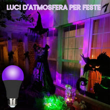 Carica l'immagine nel visualizzatore di Gallery, Lampadina nera UV da 10 W, luce viola, E27 Black Night Light Bulb 395 nm Black Light Light for Body Paint, Children's Bi