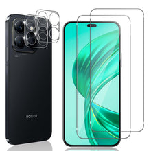 Carica l'immagine nel visualizzatore di Gallery, Locofun Pellicola Vetro Temperato per Honor X8B e Protezione Lente Fotocamera, Durezza 9H Schermo Protettiva Film [2+2 P