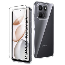 Carica l'immagine nel visualizzatore di Gallery, CAUHENYEE Trasparente Cover per Honor 400 Smart 5G / 4G Custodia, con 1 Pezzi Schermo in Vetro Temperato, Cover Sottile 