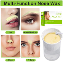Carica l'immagine nel visualizzatore di Gallery, Nose Wax Kit di cera per la rimozione dei peli del naso per uomini e donne con 50 g di cera, 20 applicatori con punta si