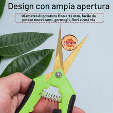 Carica l'immagine nel visualizzatore di Gallery, Forbici Giardinaggio (2 pezzi), per Cesoie Giardinaggio per Piante, Fiori, Rami, Bonsai, Verde + Arancione