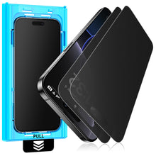 Carica l'immagine nel visualizzatore di Gallery, Mothca Pellicola Vetro Temperato Privacy Opaco per iPhone 17 Pro Max / 16 Pro Max con sistema Quick-Fix Box, Copertura T