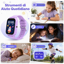Carica l'immagine nel visualizzatore di Gallery, Smartwatch Bambini con 18 Giochi Educativi Contapassi Sonno Touch HD 1,83"