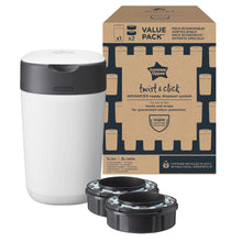 Carica l'immagine nel visualizzatore di Gallery, Tommee Tippee Mangiapannolini Twist &amp; Click, Confezione Esclusiva con 2 Ricariche (1 Precaricata, 1 di Riserva), Protezi