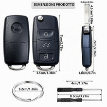 Carica l'immagine nel visualizzatore di Gallery, 3 Tasti Guscio Chiave Auto Compatibile con VW T4 T5 Passat Polo Bora Beattle Golf Sharan Tiguan Touareg Touran Jetta Ibi