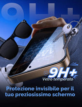 Carica l'immagine nel visualizzatore di Gallery, MAGIC JOHN Privacy Pellicola Protettiva per iPhone 16 Pro/iPhone 17, Anti-Spy Vetro Temperato Film, Durezza 9H, Rimozion