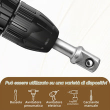 Carica l'immagine nel visualizzatore di Gallery, Adattatore per bussola, set da 3 pezzi, adattatore esagonale da 1/4 3/8 1/2 pollici, per avvitatore a percussione, avvit