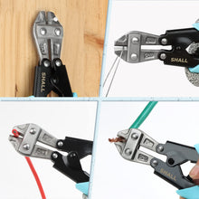 Carica l'immagine nel visualizzatore di Gallery, SHALL Mini tagliapasse, 210 mm/8 pollici Heavy Duty Wire Cutter, impugnatura ergonomica a due colori, serratura di sicur