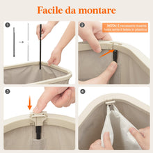 Carica l'immagine nel visualizzatore di Gallery, Lifewit Cesto Portabiancheria, Cesta Panni Sporchi con coperchio, Laundry Basket con Plastica Manici, Porta Biancheria S