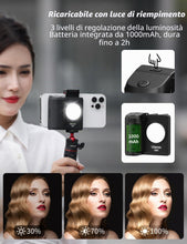 Carica l'immagine nel visualizzatore di Gallery, ULANZI CapGrip CG02 Smartphone Grip, Impugnatura per Smartphone con Telecomando Bluetooth, iPhone Camera Grip con Luce R