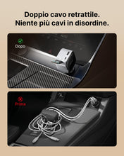 Carica l'immagine nel visualizzatore di Gallery, INIU Caricabatterie Auto 145W, 4 Porte PD USB C Retrattile, Accendisigari