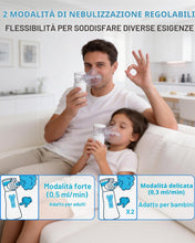 Carica l'immagine nel visualizzatore di Gallery, Aerosol Portatile Silenzioso, Macchina Aerosol Adulti e Bambini, Nebulizzatore Elettrico con Schermo Digitale, Due Modal