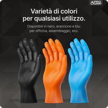 Carica l'immagine nel visualizzatore di Gallery, 50x PROGRIP Guanti nitrile L Nero [Extra resistenti], Guanti monouso plastica, 2x più spessi, con finitura diamantata, G