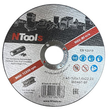 Carica l'immagine nel visualizzatore di Gallery, SDC – Dischi da taglio 125 x 1,6 x 22,23 mm, 25 pezzi | Dischi da taglio 125 per ferro, sottili e resistenti, ideali per