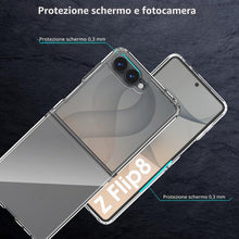 Carica l'immagine nel visualizzatore di Gallery, QULLOO Cover per Samsung Galaxy Z Flip 8 5G, Silicone Slim Clear Custodia Trasparente Morbida TPU+PC Bumper Case Ultra S