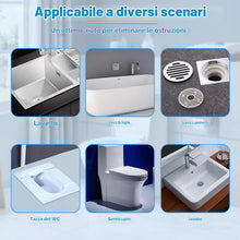 Carica l'immagine nel visualizzatore di Gallery, ZhouWei Pompa Stura Scarichi a Pressione con Guanti, Stantuffo per WC Ventosa Sturalavandini Sturalavandini a Pressione 