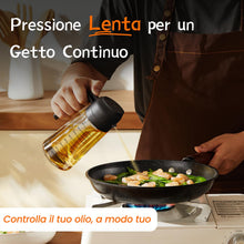Carica l'immagine nel visualizzatore di Gallery, TrendPlain Spruzzino Olio per Friggitrice Aria 470ml, Dosatore Olio 2 in 1, Oliera Spray per Cucina, Insalata e Aceto, A