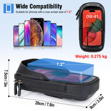 Carica l'immagine nel visualizzatore di Gallery, Porta Cellulare Moto Impermeabile, Porta Telefono Motocicletta con 360 Gradi Rotabile Supporto Cellulare Scooter Specchi
