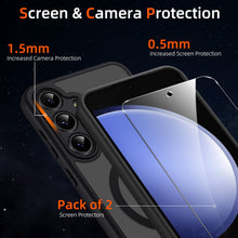 Carica l'immagine nel visualizzatore di Gallery, Pnakqil Magnetica Cover per Samsung Galaxy S23 FE Compatibile con MagSafe con 2 Vetro Temperato,Custodia Traslucida Opac