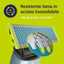 Carica l'immagine nel visualizzatore di Gallery, Lames de Rechange - PHILIPS - QP225/50 OneBlade - Compatibles Tous Manches, Anti-Friction, 4 Mois d'Utilisation, Étanche