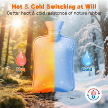 Carica l'immagine nel visualizzatore di Gallery, Homealexa Borsa dell'Acqua Calda, cata con Custodia Peluche Morbida 2L Boule Acqua Calda in Gomma Naturale Beige