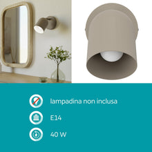 Carica l'immagine nel visualizzatore di Gallery, Eglo Tilston - Lampada da parete interna con faretto orientabile in acciaio