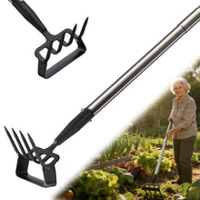 Carica l'immagine nel visualizzatore di Gallery, Strumento da Giardino Zappa per Diserbo con Supporto per Zappa da Giardino con Anello Regolabile, Manico Lungo, 157 cm, 
