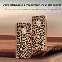Carica l'immagine nel visualizzatore di Gallery, YUEQIAN Cover per Honor Magic8 Lite/Magic 8 Lite, Custodia Antiurto in Pelle PU con Motivo Leopardato e Ghepardo Marrone