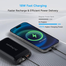 Carica l'immagine nel visualizzatore di Gallery, Dr.Prepare Power Bank 16000 mAh 7,4 V per Gilet Riscaldato, Batteria per Gilet Riscaldato con Type-C In &amp; Out, 3 Porte d