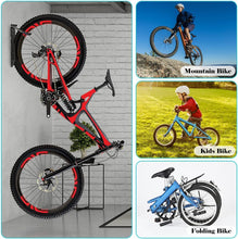 Carica l'immagine nel visualizzatore di Gallery, 2 Pezzi di Supporti Portabici da Parete Pieghevoli - Rastrelliera Salvaspazio per Biciclette - Gancio Verticale per Appe