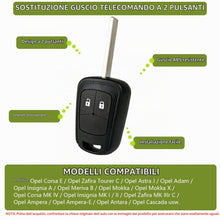 Carica l'immagine nel visualizzatore di Gallery, Guscio Chiave Auto per Opel Corsa E Astra J Meriva B Mokka Zafira Insignia