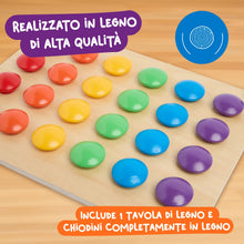 Carica l'immagine nel visualizzatore di Gallery, Nene Toys Gioco di Chiodini in Legno per Bambini dai 2 Anni