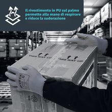 Carica l'immagine nel visualizzatore di Gallery, NITREX 290G Guanti Protettivi da Lavoro, confezione da 10, Guanti Multiuso con Rivestimento Palmo in PU, Grigio, Taglia 