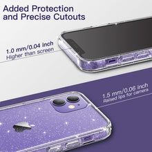 Carica l'immagine nel visualizzatore di Gallery, JETech Cover Glitter per iPhone 12/12 Pro, Trasparente