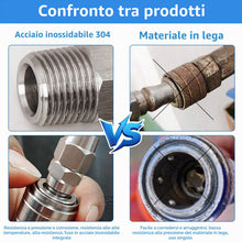 Carica l'immagine nel visualizzatore di Gallery, 10 Pezzi Raccordo Pneumatico Metallico 1/4"