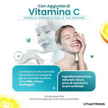 Carica l'immagine nel visualizzatore di Gallery, Collagene Marino Idrolizzato 2000mg Tipo I e II, Acido Ialuronico, 180 cpr