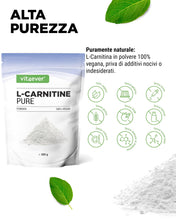 Carica l'immagine nel visualizzatore di Gallery, vit4ever L-Carnitine Pure - 300 g di polvere pura senza additivi