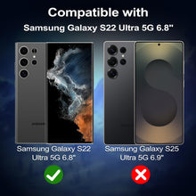 Carica l'immagine nel visualizzatore di Gallery, Kokio Vetro Temperato per Samsung Galaxy S22 Ultra 5G, 2 Pezzi Pellicola Protettiva + 2 Pezzi Pellicola Fotocamera Prote