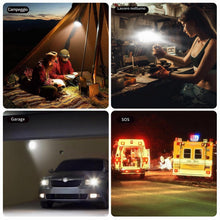 Carica l'immagine nel visualizzatore di Gallery, OHAYORI Faro LED Ricaricabile, Faretto LED Portatile USB, 4 Modalità Luce da Lavoro, Power Bank, Lampada da Lavoro Solar