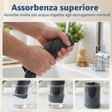 Carica l'immagine nel visualizzatore di Gallery, Carehabi Strofinacci Cucina Cotone 6 Pezzi 30x30cm Strofinacci Cucina Super Assorbenti Canovacci Cucina Cotone Riutilizz